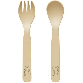 OYOY Mini Pullo Besteck 2-teilig, Vanilla