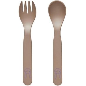 OYOY Mini Pullo Besteck 2-teilig, Taupe