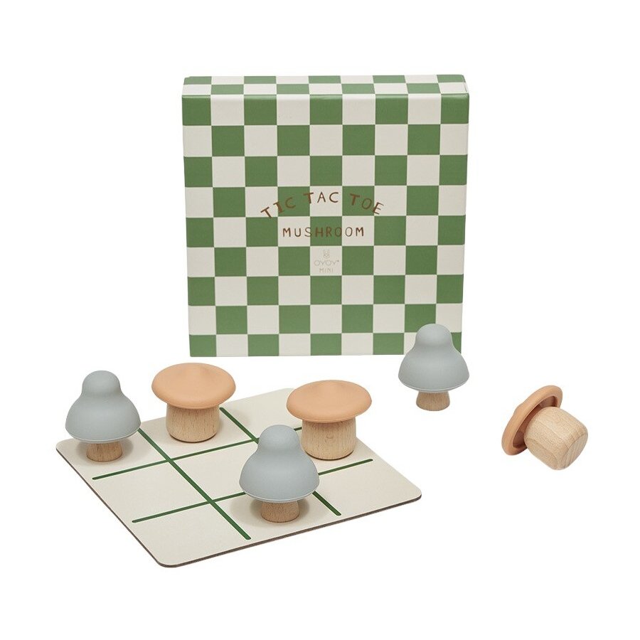 OYOY Mini Mushroom TicTacToe-Brettspiel, Multi