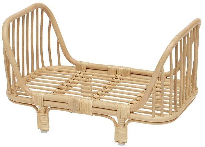 OYOY Mini Nana Puppenbett, Rattan - Puppen und Zubehr - Dalivo.de