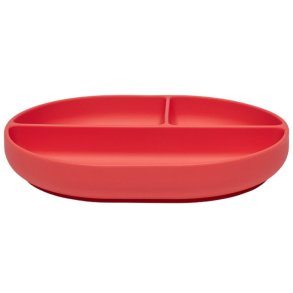 OYOY Mini Enkei Teller mit Saugnapf 21,5 cm, Kirschrot