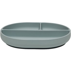 OYOY Mini Enkei Teller mit Saugnapf 21,5 cm, Staubiges Blau