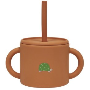 OYOY Mini Enkei Kinderbecher mit Strohhalm 16 cl, Karamell