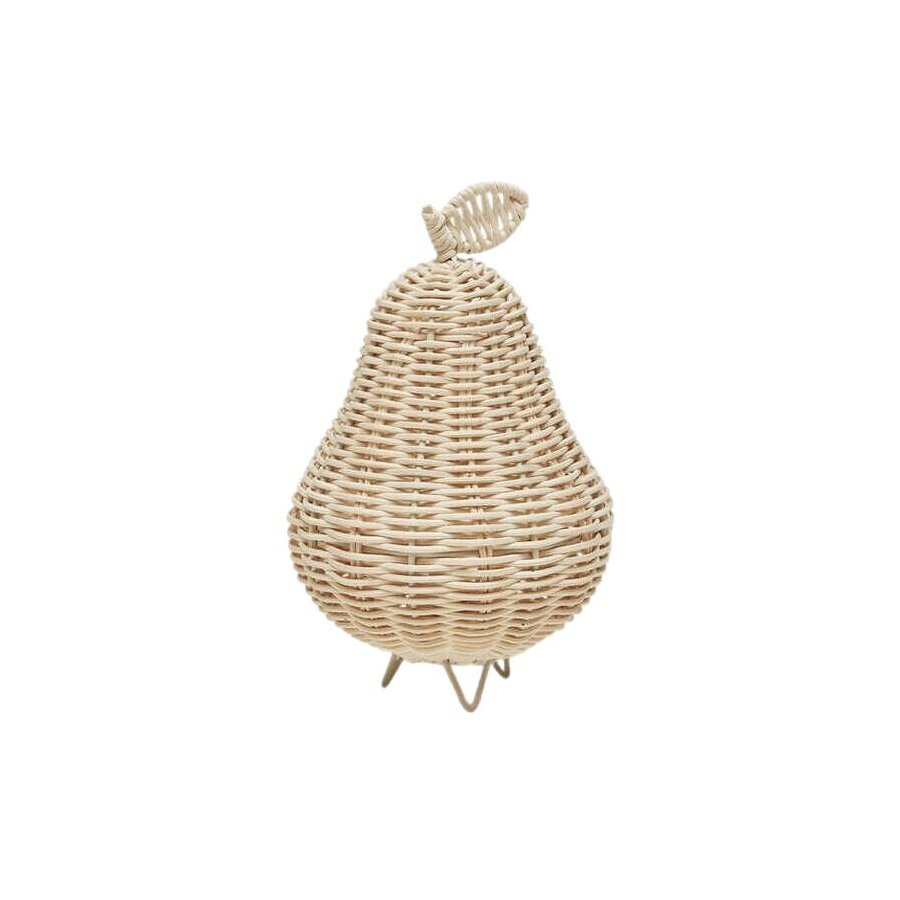 OYOY Mini Nachtlampenbirne 20 cm, Rattan