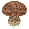 OYOY Mini Nachtlampe Pilz 15 cm, Rattan