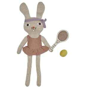 OYOY Mini Miew Kaninchen-Tennispuppe 40,9 cm, Hellbraune Melange