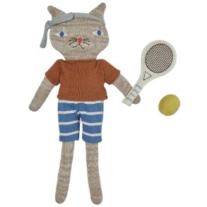 OYOY Mini Polly Cat Tennispuppe 32,5 cm, Hellbraune Melange