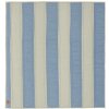 OYOY Mini Striped Gesteppter Teppich 140x130 cm, Blau/Ton