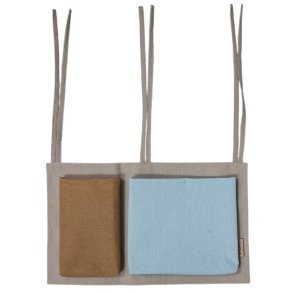 OYOY Mini Saga Bett Deckefbewahrung 40 cm, Blau/Ton