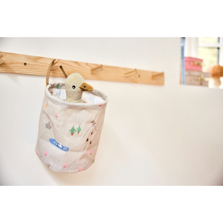 OYOY Mini Stofftier Dora & Baby Dolli Duck 31 cm, Cloud/Ice Blue