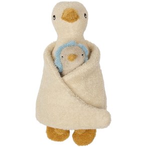 OYOY Mini Stofftier Dora & Baby Dolli Duck 31 cm, Cloud/Ice Blue