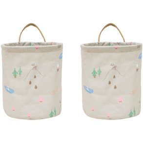 OYOY Mini Aufbewahrungskorb 2er Set H22 cm, Beige