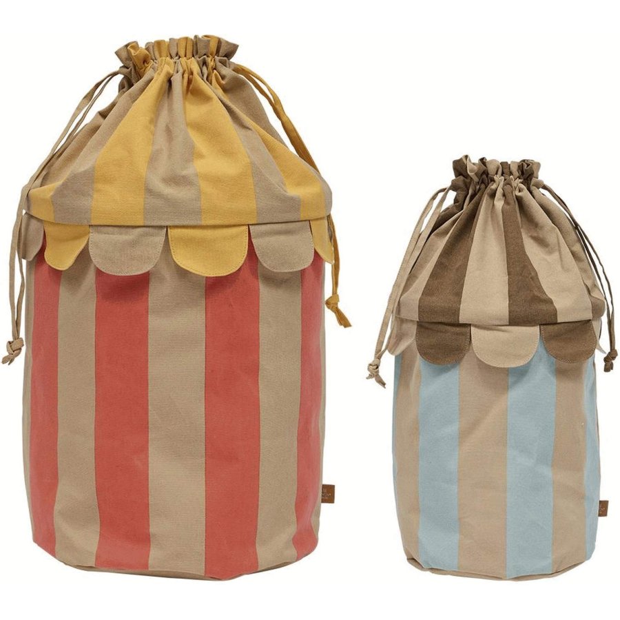 OYOY Mini Saga Kurvest 2 stk, Ice Blue/Rd