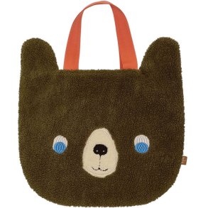 OYOY Mini Darling Bear Tote Tasche 32x40 cm, Braun/Rot