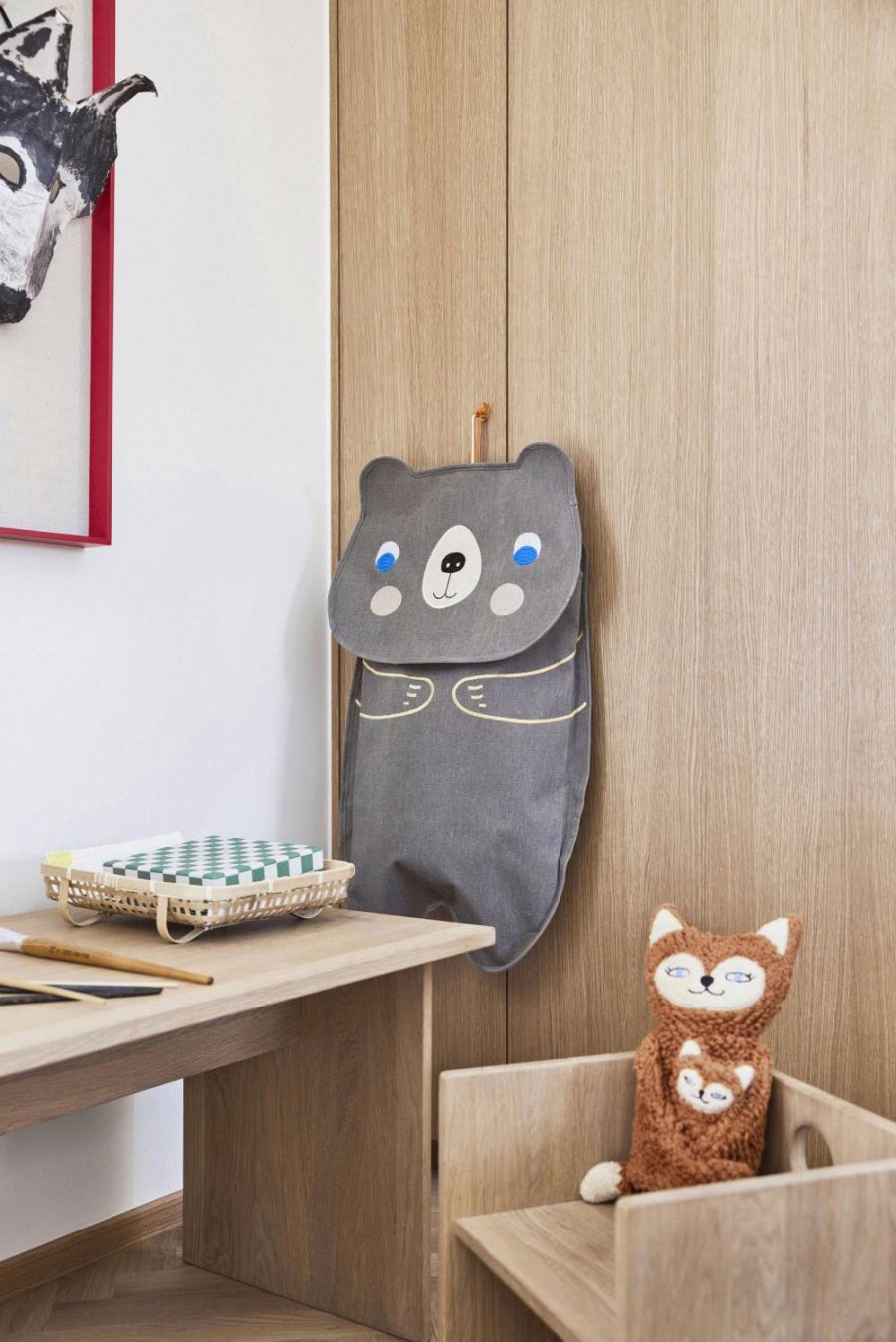 OYOY Mini Darling Bear Vgopbevaring 40x77 cm, Brun