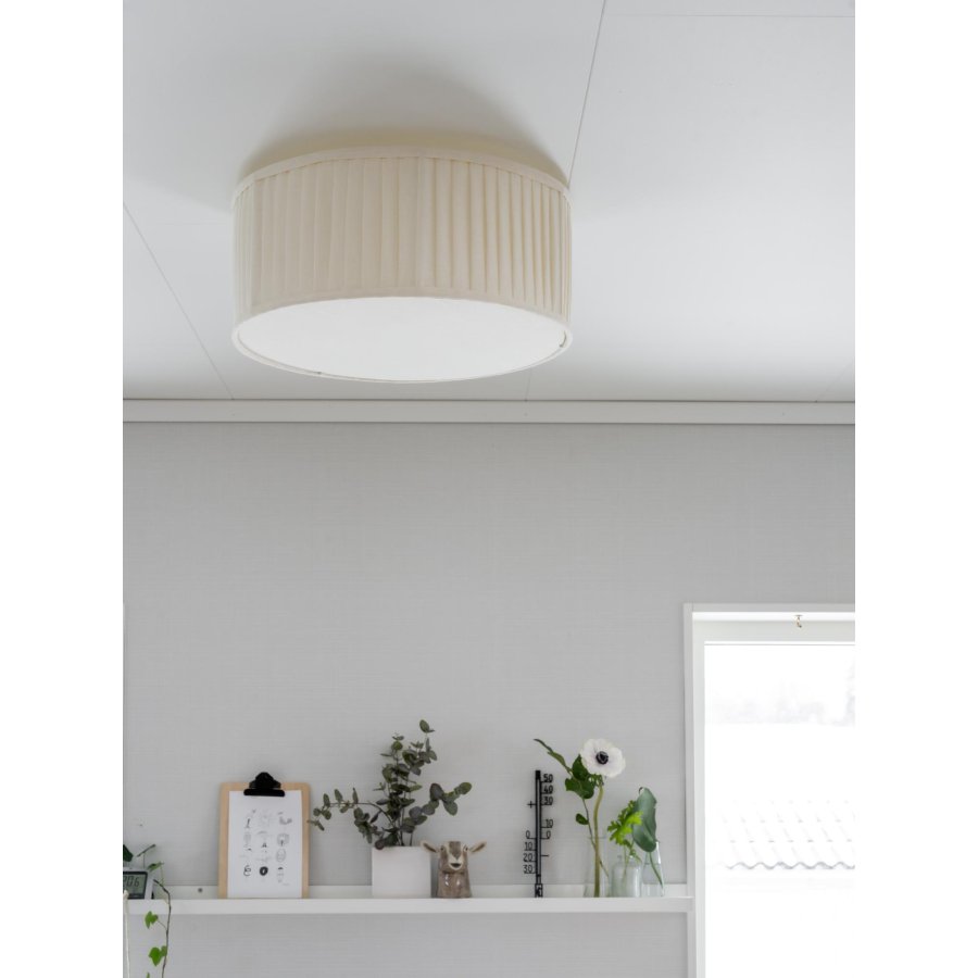 PR Home Plissé Linen Plafond 45 cm, Offwhite