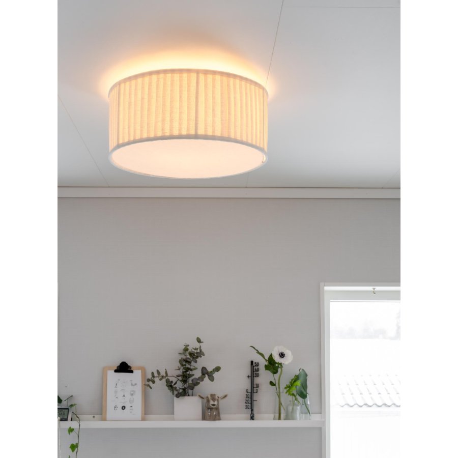 PR Home Plissé Linen Plafond 45 cm, Offwhite