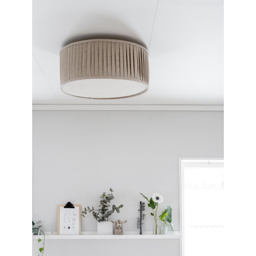 PR Home Plissé Linen Plafond 45 cm, Natur