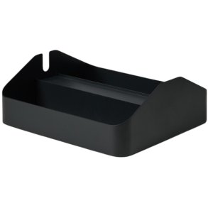 Pedestal Power Tray Double 27,5x25,5 cm, Charcoal