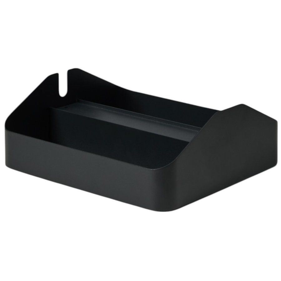 Pedestal Power Tray Double 27,5x25,5 cm, Charcoal