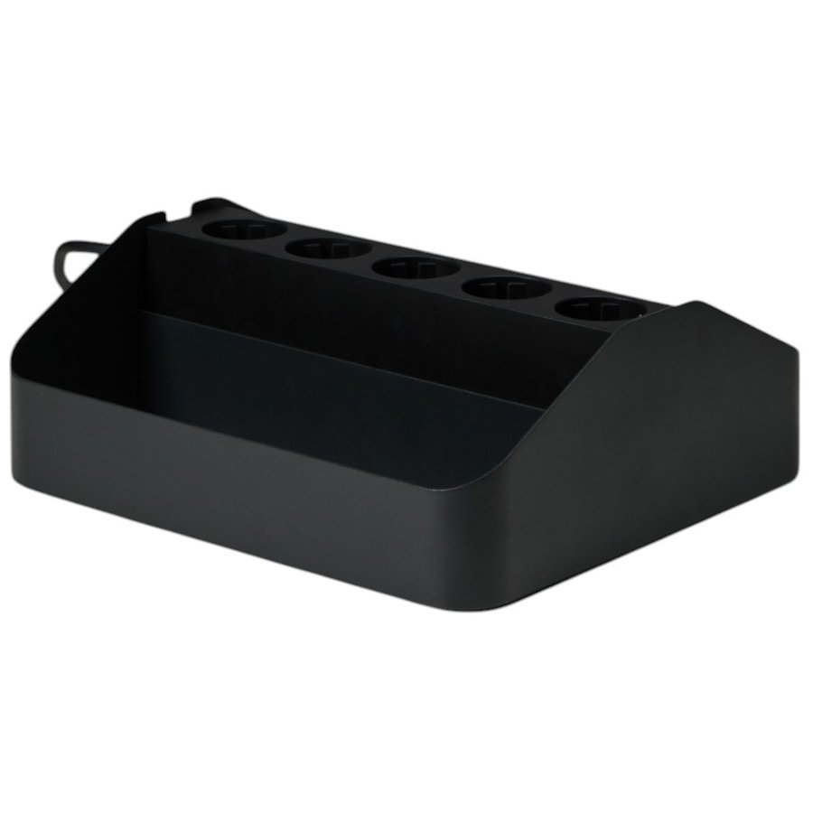 Pedestal Power Tray Double 27,5x25,5 cm, Charcoal