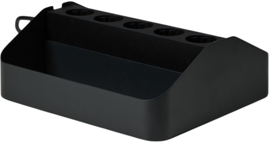 Pedestal Power Tray Double 27,5x25,5 cm, Charcoal