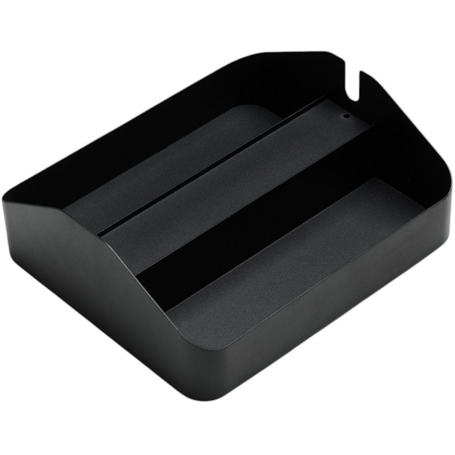 Pedestal Power Tray Double 27,5x25,5 cm, Charcoal