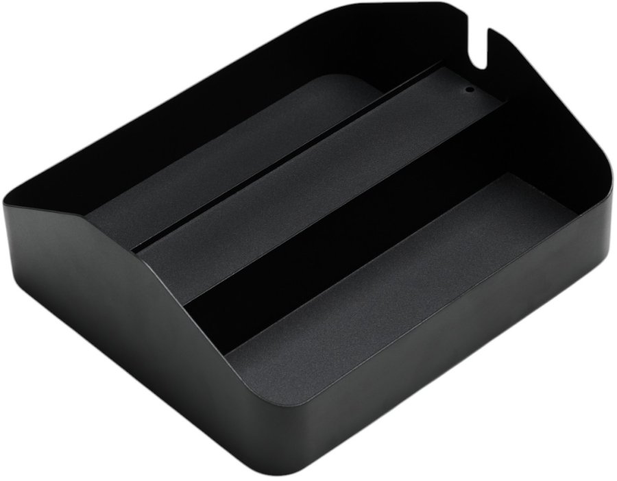 Pedestal Power Tray Double 27,5x25,5 cm, Charcoal
