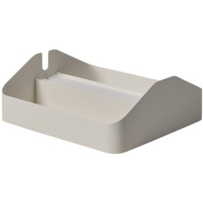 Pedestal Power Tray Double 27,5x25,5 cm, Pearl