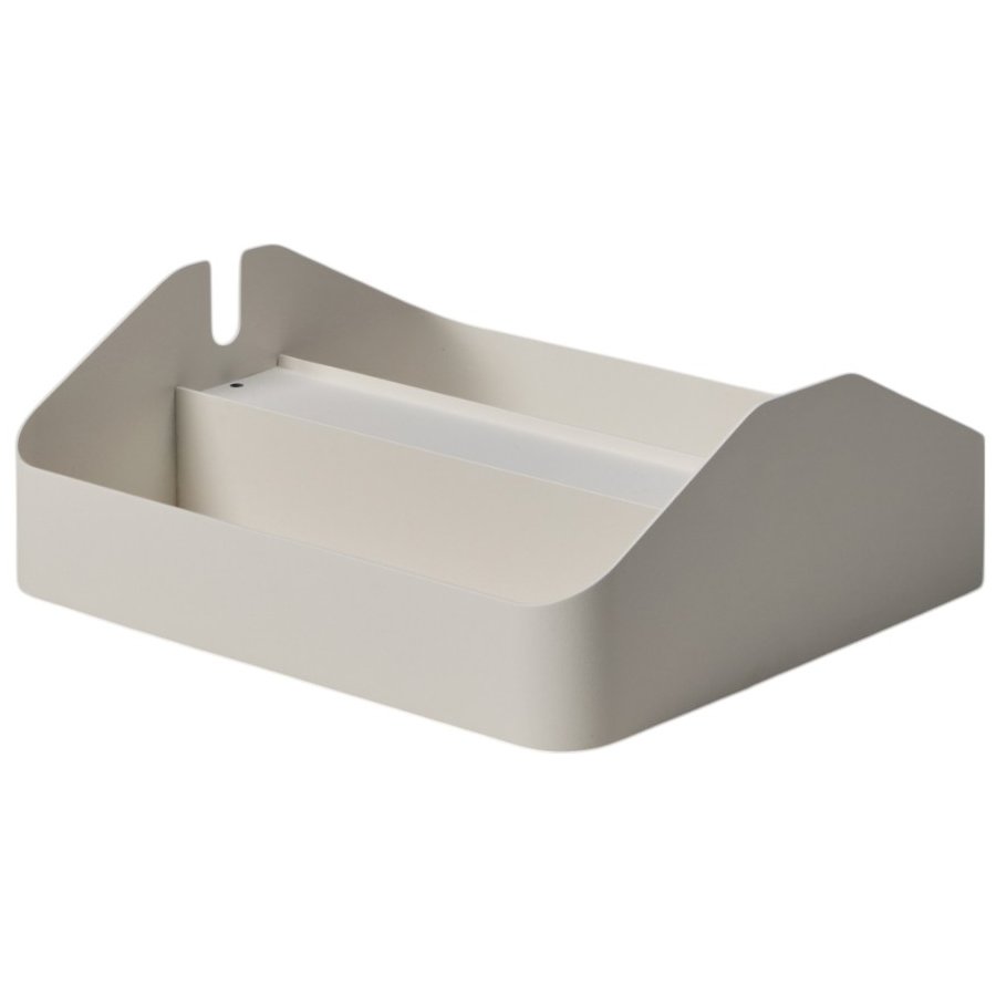 Pedestal Power Tray Double 27,5x25,5 cm, Pearl