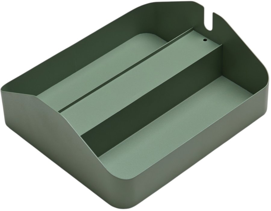 Pedestal Power Tray Double 27,5x25,5 cm, Mossy Green