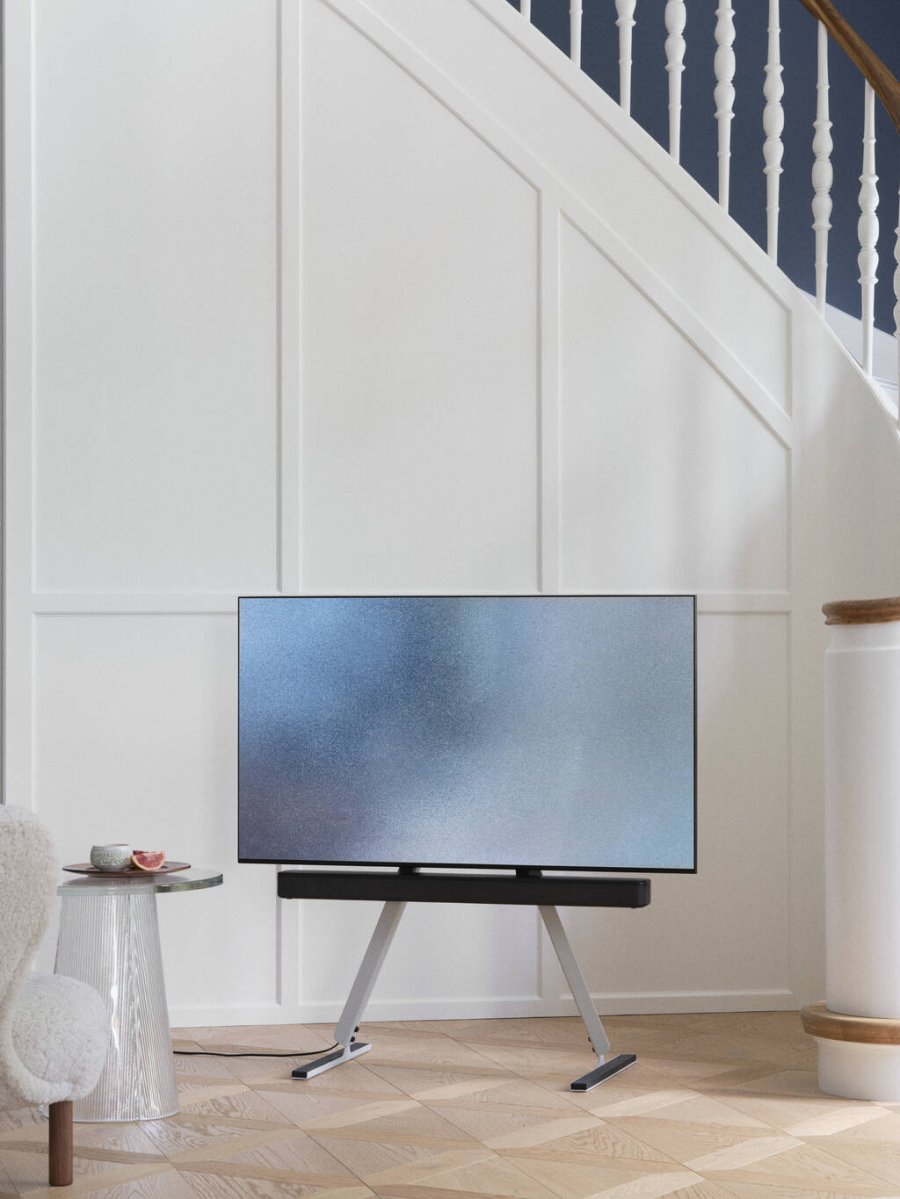 Pedestal Linked Tall TV-Stander H103 cm, Mushroom