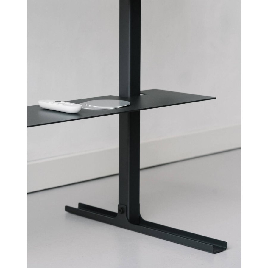 Pedestal Plate Shelf 99 cm, Charcoal