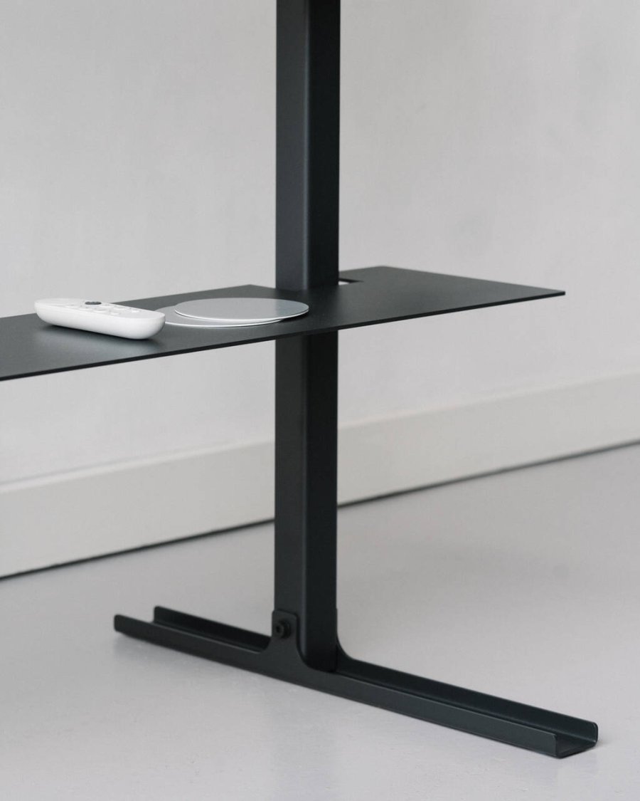 Pedestal Plate Shelf 99 cm, Charcoal