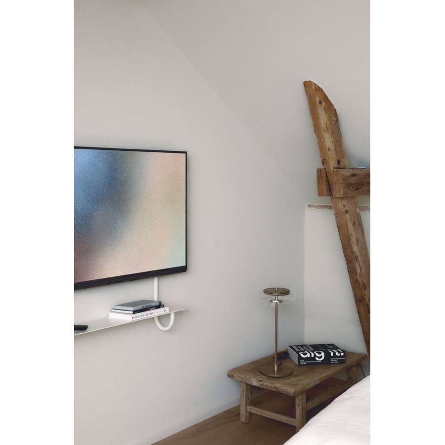 Pedestal Cane TV-Stander H82 cm, Pearl