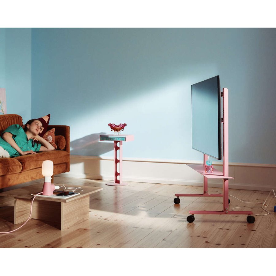 Pedestal Straight Rollin' TV-Ständer H107 cm, Bubble Gum