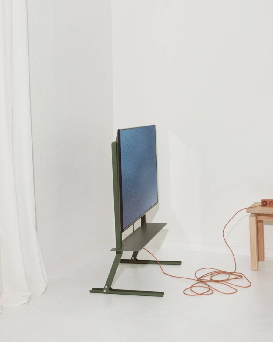 Pedestal Bendy Tall TV-Ständer H100 cm, Mossy Green