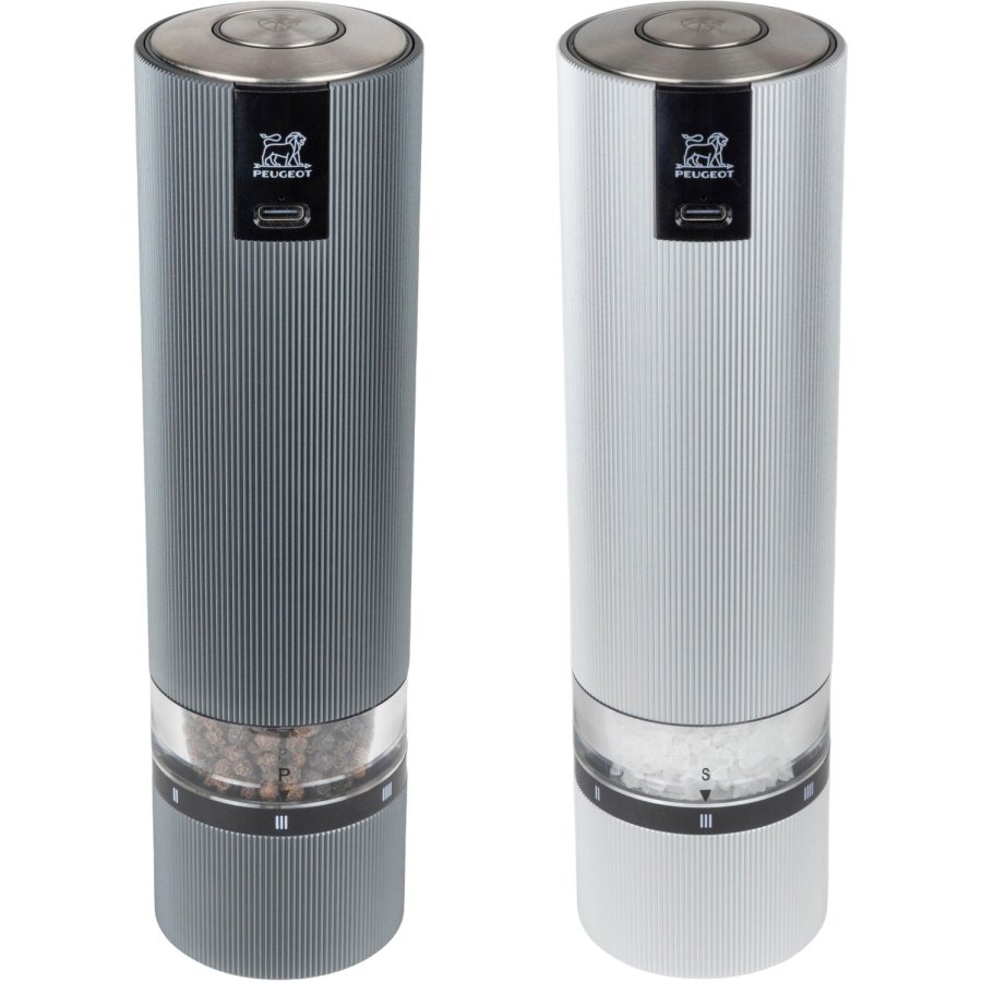 Peugeot Line Sense u'Select Elektrisk Salt- og Peberkv�rns�t H20,5 cm, Aluminium