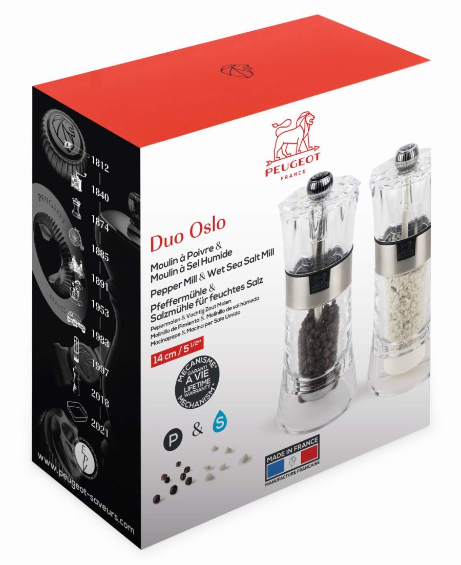Peugeot Oslo Vdsalt- og Peberkvrnest 14 cm, Klar