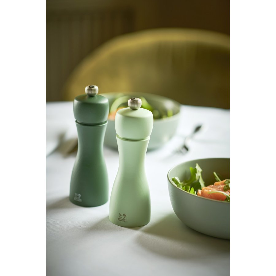 Peugeot Tahiti Salt- og Peberkvrnest 15 cm, Moss Green/Mint Green