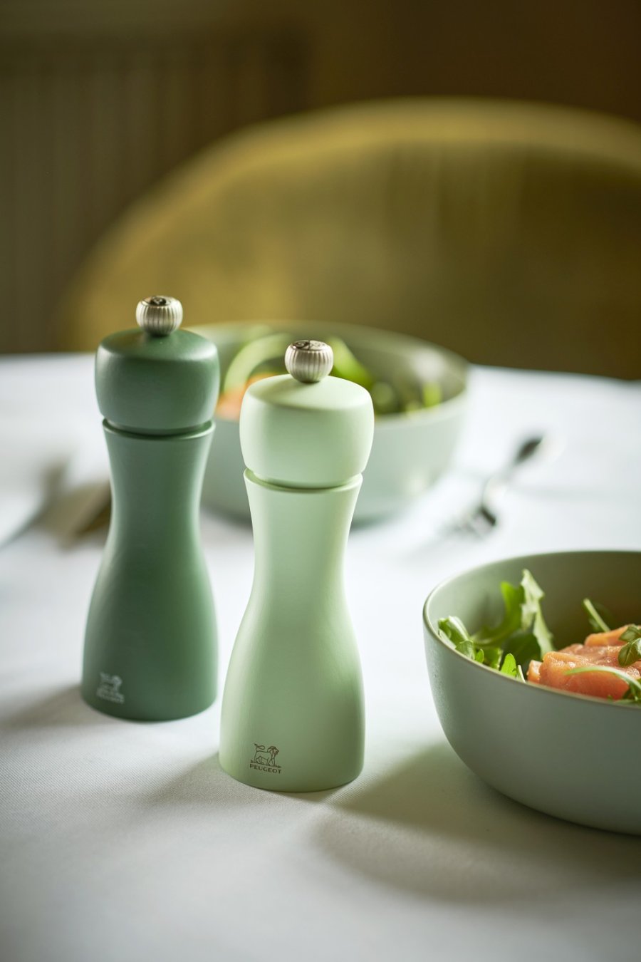 Peugeot Tahiti Salt- og Peberkvrnest 15 cm, Moss Green/Mint Green
