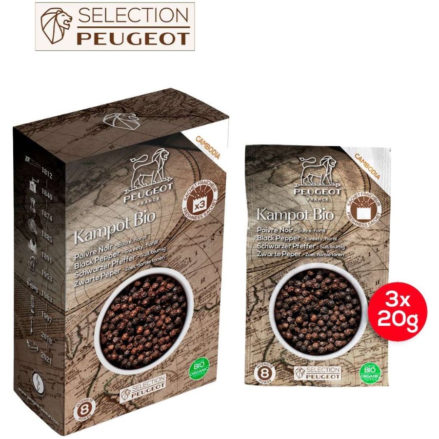 Peugeot Cambodian kologisk Sort Peber 60 g