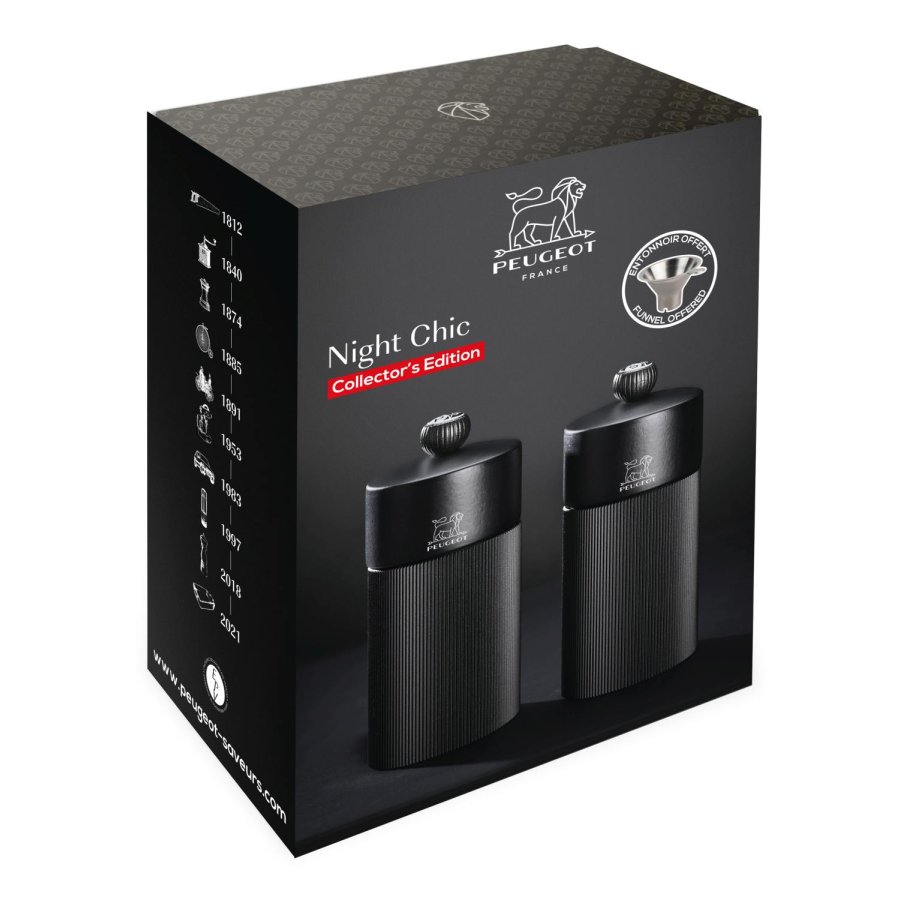 Peugeot Line Salt- og Peberkvrnst 12 cm, Mat Sort