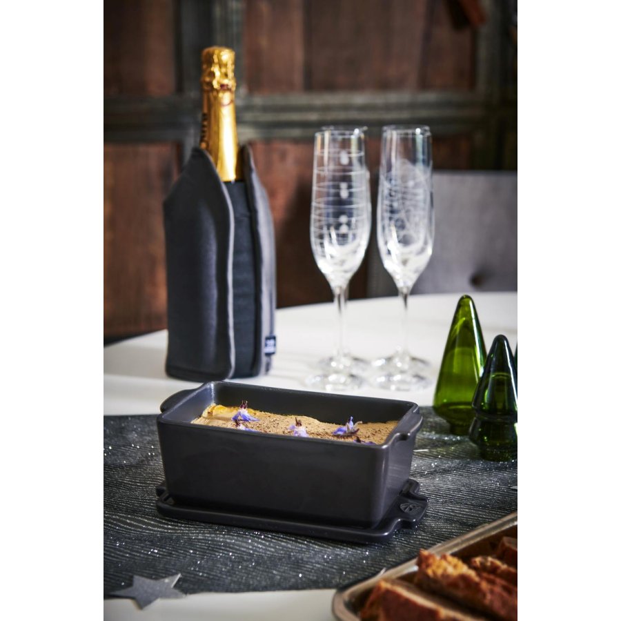 Peugeot Appolia Terrine mit Deckel und Presse, Schiefer
