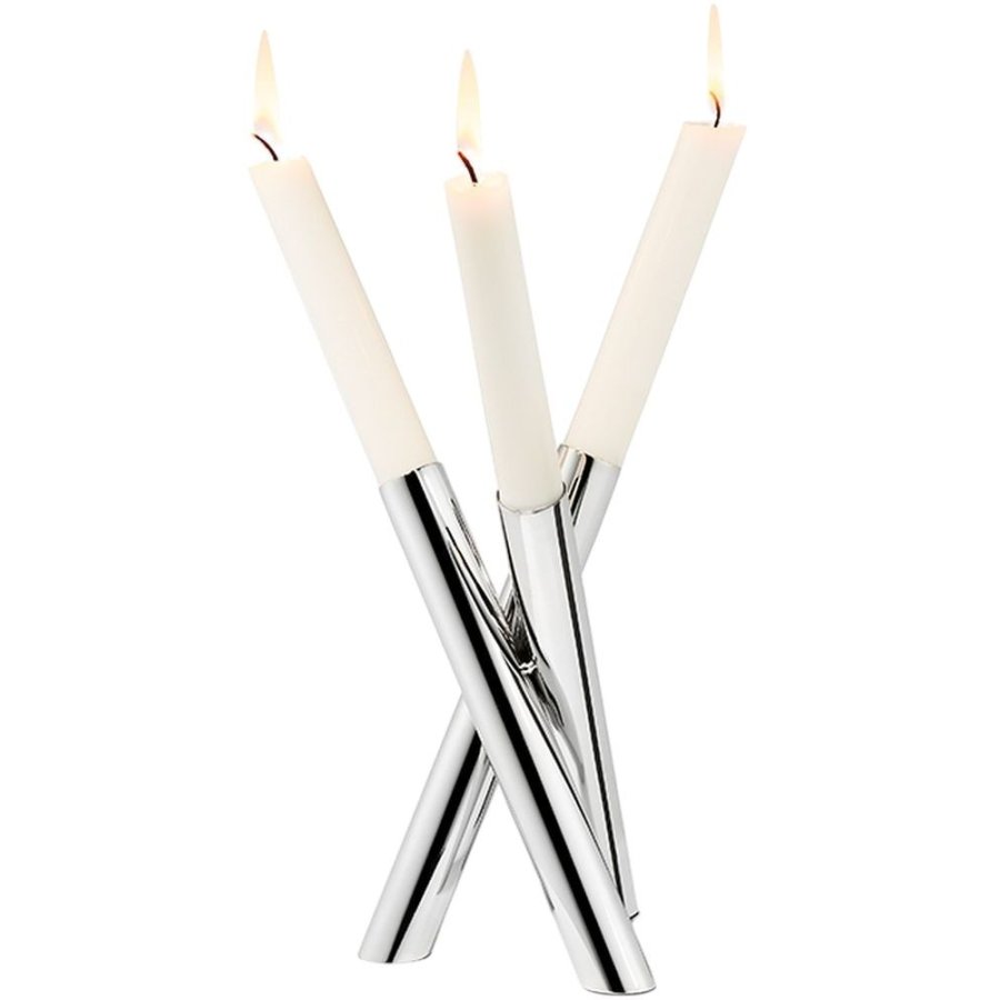 Philippi PERPLEX Lysestage H19 cm, Blankt Stl