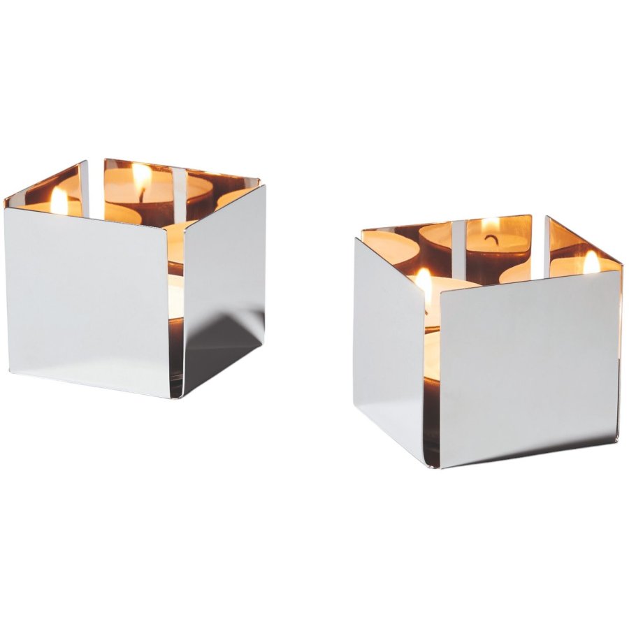 Philippi PEP Fyrfasstage 2 stk. H6 cm, Blankt Stl