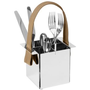 Philippi A TAVOLA Bestikholder H11 cm, Blankt Stl