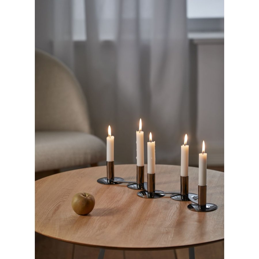 Philippi QUINTETT Kerzenstnder H8 cm, Schwarz Verchromt