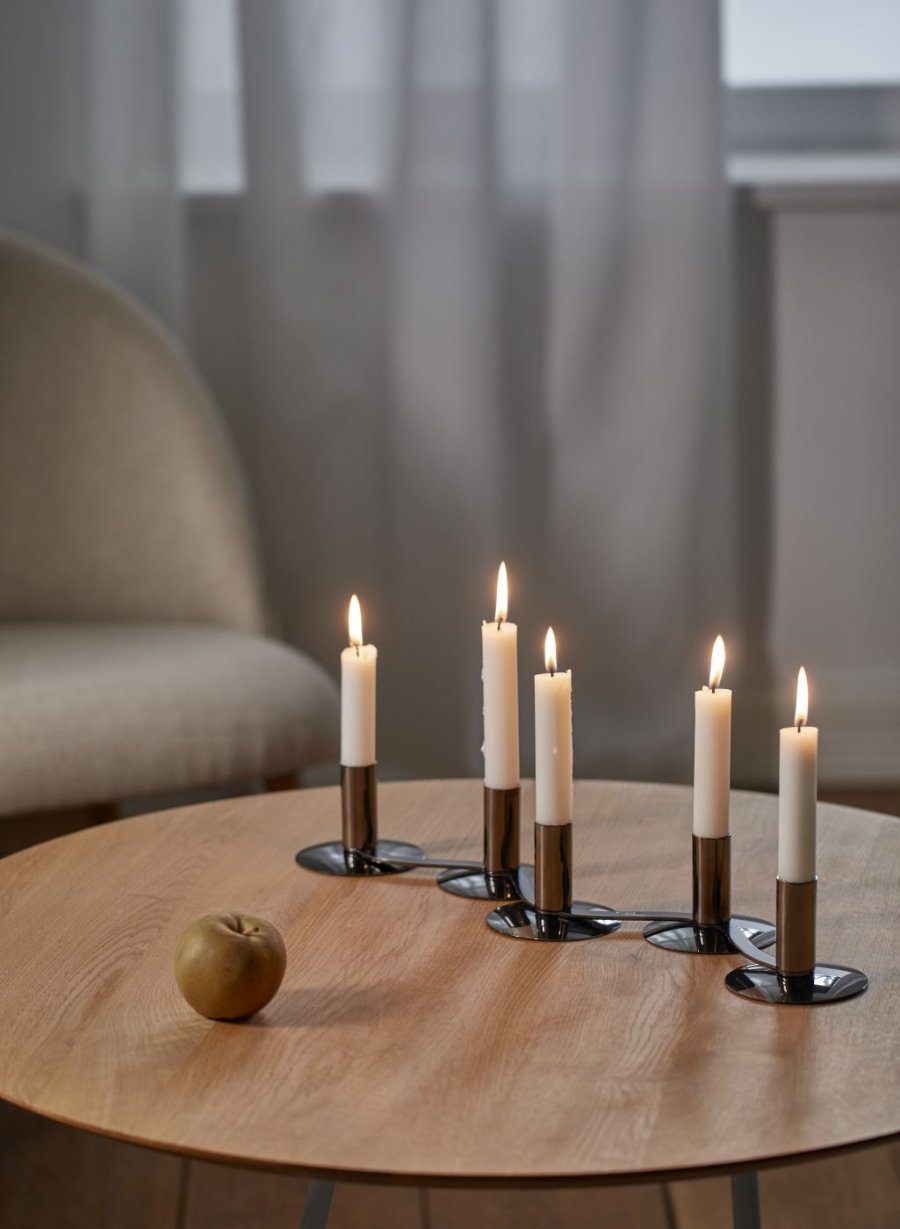 Philippi QUINTETT Kerzenstnder H8 cm, Schwarz Verchromt