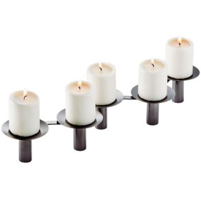 Philippi QUINTETT Kerzenstnder H8 cm, Schwarz Verchromt